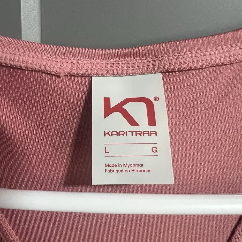 Kari Traa Women Scoop Neck Racerback Tank Top Pink Large Stretch Active Gym - Picture 4 of 6